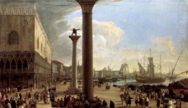 CARLEVARIS, Luca The Wharf, Looking toward the Doge-s Palace china oil painting image